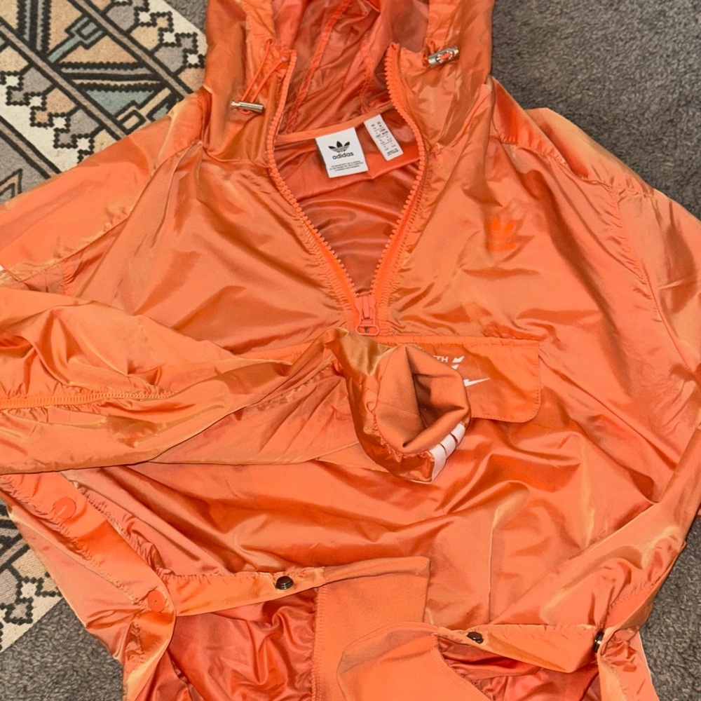 Adidas Vibrant Orange Hooded Jacket